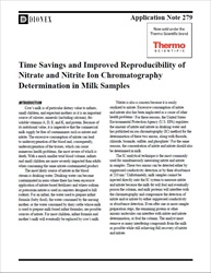 Analysis of Nitrate and Nitrite in Milk